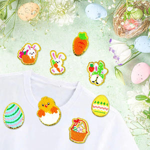 Patchs personnalisés Fer sur <span class=keywords><strong>Oeuf</strong></span> <span class=keywords><strong>Lapin</strong></span> Broderie <span class=keywords><strong>Dessin</strong></span> Animé <span class=keywords><strong>Lapin</strong></span> <span class=keywords><strong>de</strong></span> Pâques Patch Chenille - Product Image 3