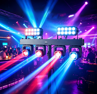 Support de bar mobile avec faisceau laser papillon et motif stroboscopique, tête mobile LED 30W DMX512 AC100-240V IP20 pour soirées KTV