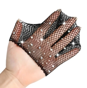Gants résille élastiques d'été rouge noir <span class=keywords><strong>blanc</strong></span> longs doigts punk pour la fête gants résille appropriés avec doigt vente en gros - Product Image 6