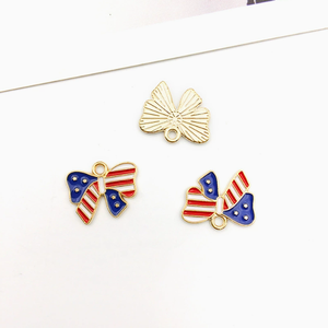 Breloque DIY en alliage, thème patriotique, motif étoile, pour la Fête de l'Indépendance américaine, accessoire de bijoux exquis - Product Image 6