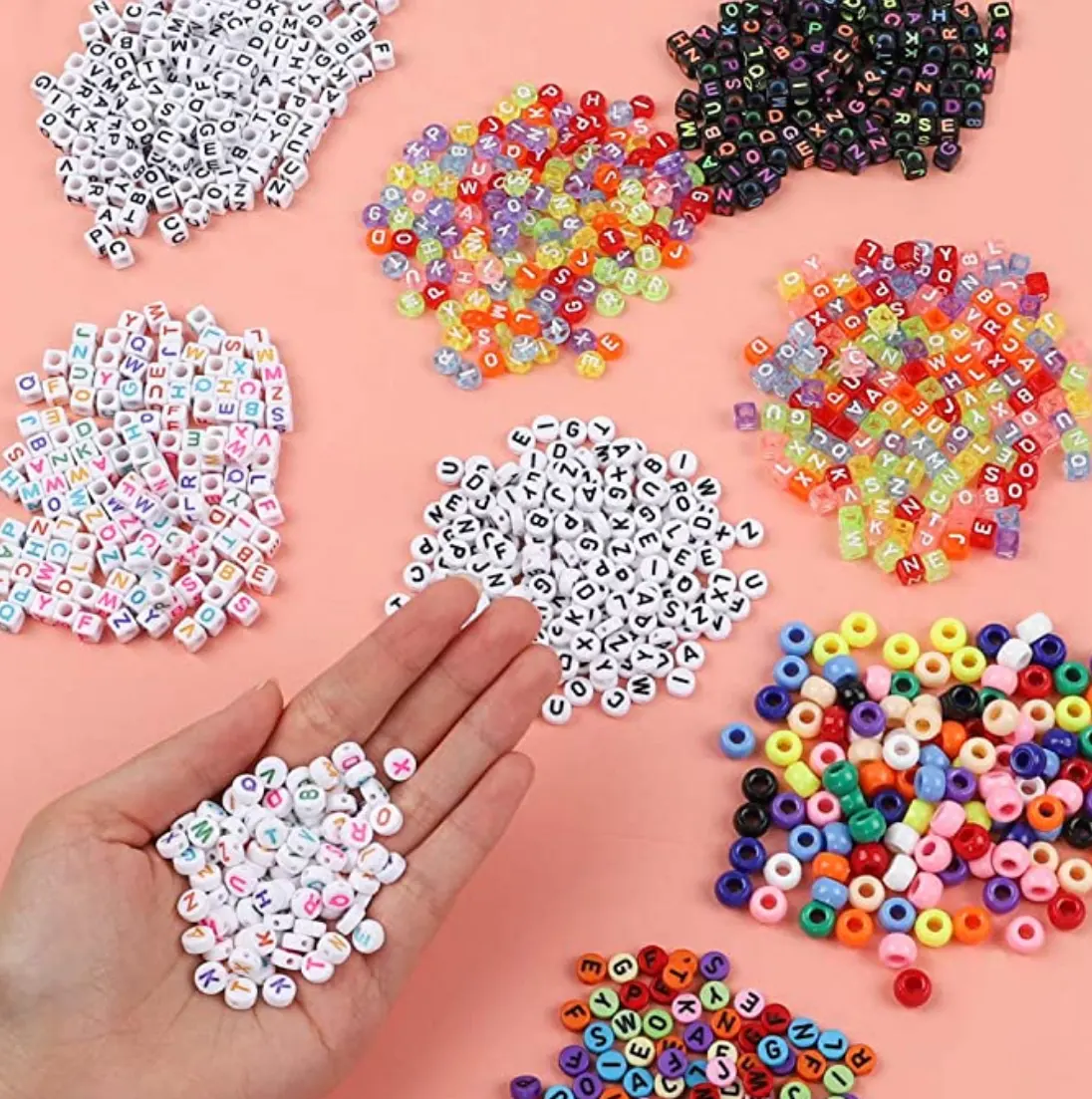 Looseプラスチックアクリル手紙ビーズSquare Number Cube Bead KidsEducation Play Toy For DIY Jewelry Making Supplies