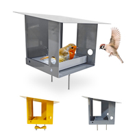 Support pour mangeoire à oiseaux JH-Mech, résistant aux intempéries, antirouille, structure robuste, revêtement personnalisé, mangeoire à oiseaux en métal OEM