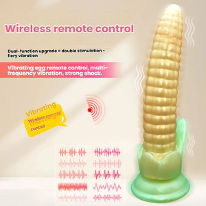 Neuer Speziell Geformter Flüssig-Silikon <span class=keywords><strong>Penis</strong></span> Elektrischer Analplug Mais-Springei Weich Wasserdicht Umweltfreundlich Weiblicher <span class=keywords><strong>Masturbator</strong></span> - Product Image 4