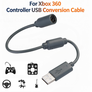 Cable USB con Conector Desmontable, Adaptador USB Compatible con el Controlador con Cable de Microsoft Xbox 360, <span class=keywords><strong>Guitar</strong></span> <span class=keywords><strong>Hero</strong></span>, Rock Band - Product Image 1
