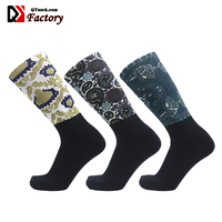 Logo personnalisé 360 Impression Chaussettes Équitation Coton Nylon Chaussettes équestres Sport Hommes Chaussettes