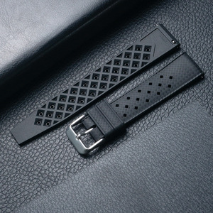 Bracelets de montre en caoutchouc fluoré FKM Premium Racing Rally 20 mm 22 mm, <span class=keywords><strong>bracelet</strong></span> de plongée, étanche, Tropic, à libération rapide - Product Image 2