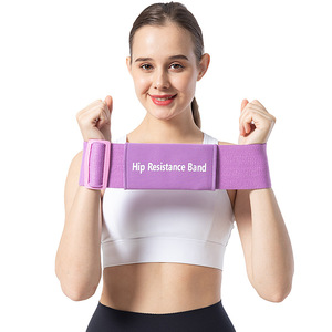 Bomaico Bande de résistance réglable pour l'entraînement des fessiers, fitness, yoga, équipement d'entraînement aux squats, rose, gris, vert clair, violet - Product Image 2