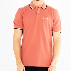 Nhà Máy Giá Tùy Chỉnh Gân Cổ Đồng Bằng Quần Vợt Tops Người Đàn Ông Tập Luyện Golf Polo Áo Sơ Mi