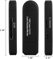 3 en 1 Micro USB OTG vers USB 2.0 Adaptateur de carte SD Trail Camera Lecteur de carte mémoire pour téléphone Android Ordinateur