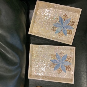 صناعة يدوية فاخرة من الفسيفساء, صينية تقديم مزينة باللؤلؤ من فيتنام - Product Image 6