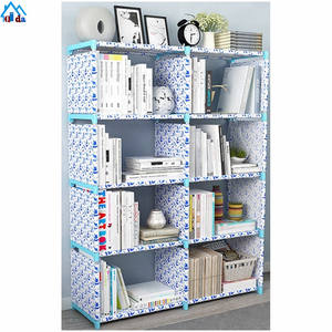 Cubo de almacenamiento de 4 niveles para niños, Plegable, portátil, organizador, estante, armario de 9 cubos, librería - Product Image 2