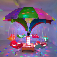 Manège à bascule pour enfants de 8 places, intérieur/extérieur, pour centre commercial, petit carrousel commercial