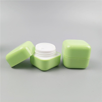 Pots en plastique carrés à double paroi rose, blanc et bleu pour crème 5g 20g 30g 50g 100g