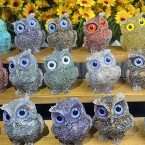 מתנה סיטונאי אנרגיה שרף ינשוף ריפוי קריסטל שבבי ינשוף לקישוט - Product Image 3