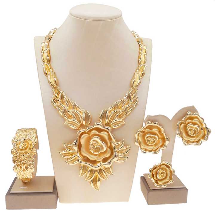 Yulaili Beautiful Italian Gold Jewelry Set and Durable Affordable