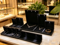 Boîte à bijoux LED, étui de présentation pour bague en diamant, emballage cadeau éclairé pour la vente au détail et en gros