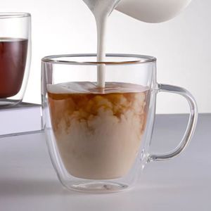 Nouvelle tasse à café et à thé en verre à double paroi 2026 avec couvercle en bambou, résistante à la chaleur, transparente, pour le bureau et la maison - Product Image 6