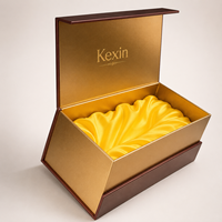 Boîte cadeau pour vin magnétique personnalisée de luxe Kexin, couleur métallique imprimée, avec insert en tissu satiné EPE pour l'emballage d'une seule bouteille
