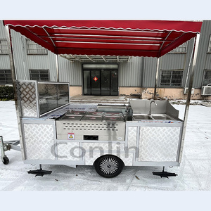 Carrito de Comida Móvil para Tacos con Parrilla, Carrito de Tacos para Catering, Puesto de Hot Dogs - Product Image 6