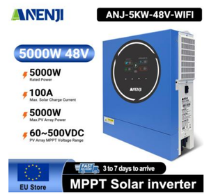 อินเวอร์เตอร์ไฮบริด Anenji ANJ-5KW-48V-WIFI 5kw แบบออฟกริดและออนกริด พร้อม Wifi ในตัว หน้าจอสีสันสดใส ระบบ MPPT มีสินค้าในสต็อก - Product Image 1