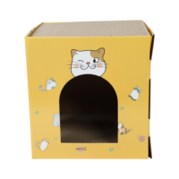 Maison pour chat en carton ondulé écologique en vrac - Affichage empilable pour la vitrine de magasin d'animaux