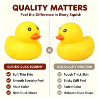 Grand Canard Squishy, Jouet à Presser Animal de Dessin Animé, Jouet Sensoriel Anti-Stress Personnalisé en Gros pour Enfants et Articles Souvenirs en Gros
