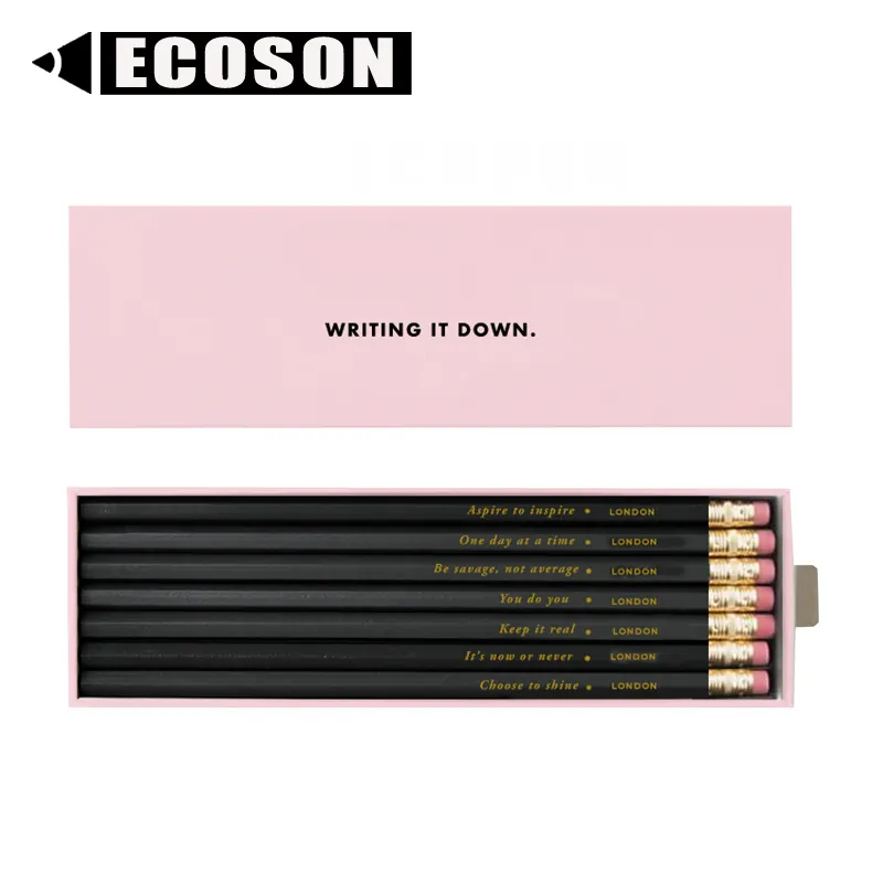 Promotion Teachers Gifts Kids Pencil Set Business Pencil Personalised Eco Personalized Custom Birthday Gift in Gift Box