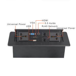 Ổ cắm điện đa năng bật lên trên bàn làm việc/ Hộp kết nối đa phương tiện ẩn tích hợp ổ cắm điện bật lên trên bàn làm việc - Product Image 4