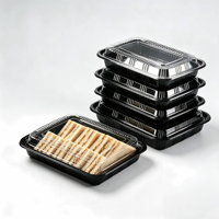 Paquet en plastique PET de à sandwichs au design personnalisé avec couvercles pour la restauration et la préparation des repas