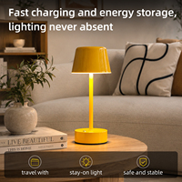 Lampe de table LED en fer forgé moderne et contemporaine, forme champignon, commande tactile, alimentation par batterie, sans fil, intensité réglable, veilleuse pour chambre à coucher