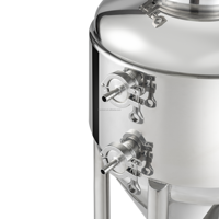 Cuve de Fermentation Conique 100L pour Brassage Domestique, Double Enveloppe Refroidie, en Acier Inoxydable 304 Brossé, Récipient sous Pression Chauffant