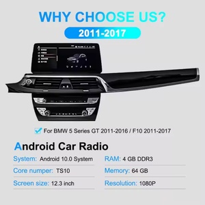 NaviHua Lecteur Écran Tactile 12,3 Pouces Autoradio Stéréo Multimédia Système de Navigation GPS Android pour BMW Série 5 F10 2011 2017 - Product Image 6
