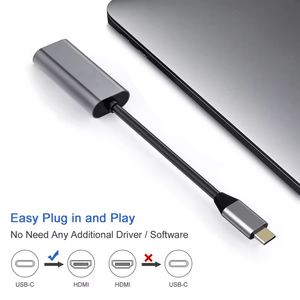 Cable <span class=keywords><strong>Convertidor</strong></span> <span class=keywords><strong>de</strong></span> Tipo C a HDMI Compatible con HD 4K 30Hz <span class=keywords><strong>para</strong></span> Teléfonos Celulares, Tabletas, Computadoras, Proyectores, Televisores, Revestimiento <span class=keywords><strong>de</strong></span> PVC - Product Image 3