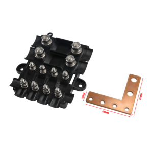 Hộp cầu chì ô tô 6 đường dẫn, loại ANL, bằng đồng tím, 12V 32V 48V 350A PA6 M5 M8, dùng cho hệ thống âm thanh xe hơi, JCB 4cx, AFS, MIDI, MEGA - Product Image 3