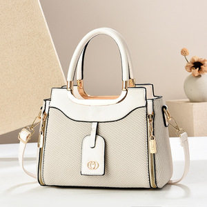 2026 Women's <b>Soft</b> <b>Leather</b> Large Capacity Handbag Zipper Decor Single Shoulder Crossbody <b>Bag</b> New Fashion Waterproof - Product Image 2