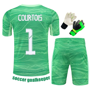 Conjunto Completo de Portero Verde al por Mayor para Niños, Equipación de Fútbol Real <span class=keywords><strong>Madrid</strong></span> 2023/24, Azul, 2024 - Product Image 1
