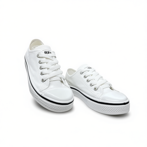 Zapatos de tenis Bresa 860, zapatos deportivos de verano con plataforma y cordones de lona blanca, unisex, talla para adultos 17-21 - Product Image 1