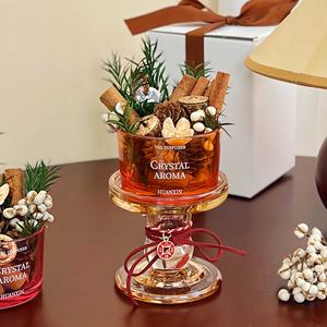 Diffuseur d'arômes sans flamme à la cannelle, thème forêt, pour la maison et la chambre, petit pot décoratif avec fleurs séchées, en coffret cadeau d'anniversaire - Product Image 2