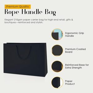 Bolsa de Regalo de Lujo para Joyería, Ropa y Compras, de Papel Ecológico con Impresión Personalizada al por Mayor, con Asa - Product Image 3