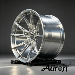 ล้ออัลลอยด์อะลูมิเนียมฟอร์จ Auron ขนาด 5.5x17 ดีไซน์ลายหลายก้านแบบขัดเงา สำหรับรถยนต์นั่งส่วนบุคคล ปรับปรุงและอัปเกรด - Product Image 1