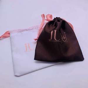ถุงใส่เครื่องประดับแบบมีเชือกผูก ทำจากผ้าซาติน รีไซเคิลได้ เป็นมิตรกับสิ่งแวดล้อม  รับสั่งทำโลโก้และขนาดตามต้องการ พร้อมบริการพิมพ์ซิลค์สกรีน - Product Image 4