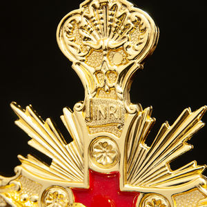 HTニューアロイチャーチホームカトリックメタルクラフトゴールドカラーメッキスタンディング十字架祈りクロススタンディング十字架祭壇クロス - Product Image 6