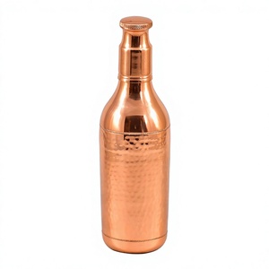 Best Selling Online Private Label Pure Copper Water Bottle 1200ml Eco-Friendly Straw Type Screw-On Lid Unisex High Gloss - Product Image 1