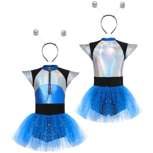 Disfraz de Cosplay de Alien para Niñas de 6 a 16 Años, Vestido con Aro para el Cabello de Alien, Conjunto para Actuaciones, Baile, Fiestas Temáticas - Product Image 2