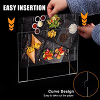 6pcs 8.5X11 support de signalisation mural en acrylique transparent, support de menu de documents pour restaurants, bureaux, écoles, magasins et maisons