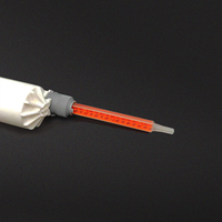 MB05-16L Tube mélangeur statique jetable Quadro rouge, double adhésif, buses de mélange en plastique pour colle polypropylène MMA