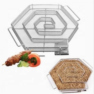 Di động ngoài trời nướng BBQ thép không gỉ giỏ lạnh Máy phát điện khói cho người hút thuốc nướng thịt nướng công cụ nấu ăn cho thịt xông khói - Product Image 1