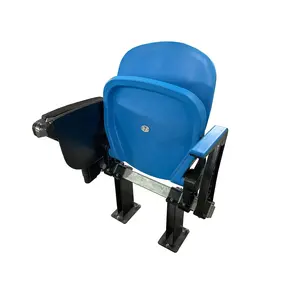 Оптовая продажа, пластиковый складной стул для стадиона с удобным мягким сиденьем и подставкой