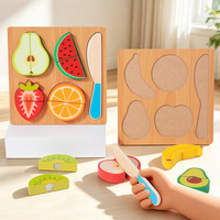 Juego de Imitación de Cortar Frutas y Verduras, Rompecabezas Educativo Temprano, Tablero de Aprendizaje Montessori para Niños