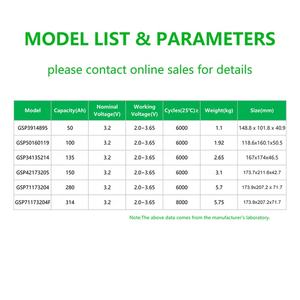 Batería de Iones de Litio Prismática Lifepo4 de 3.2V, 314Ah, 8000 Ciclos, Recargable para Almacenamiento de Energía Solar - Product Image 3